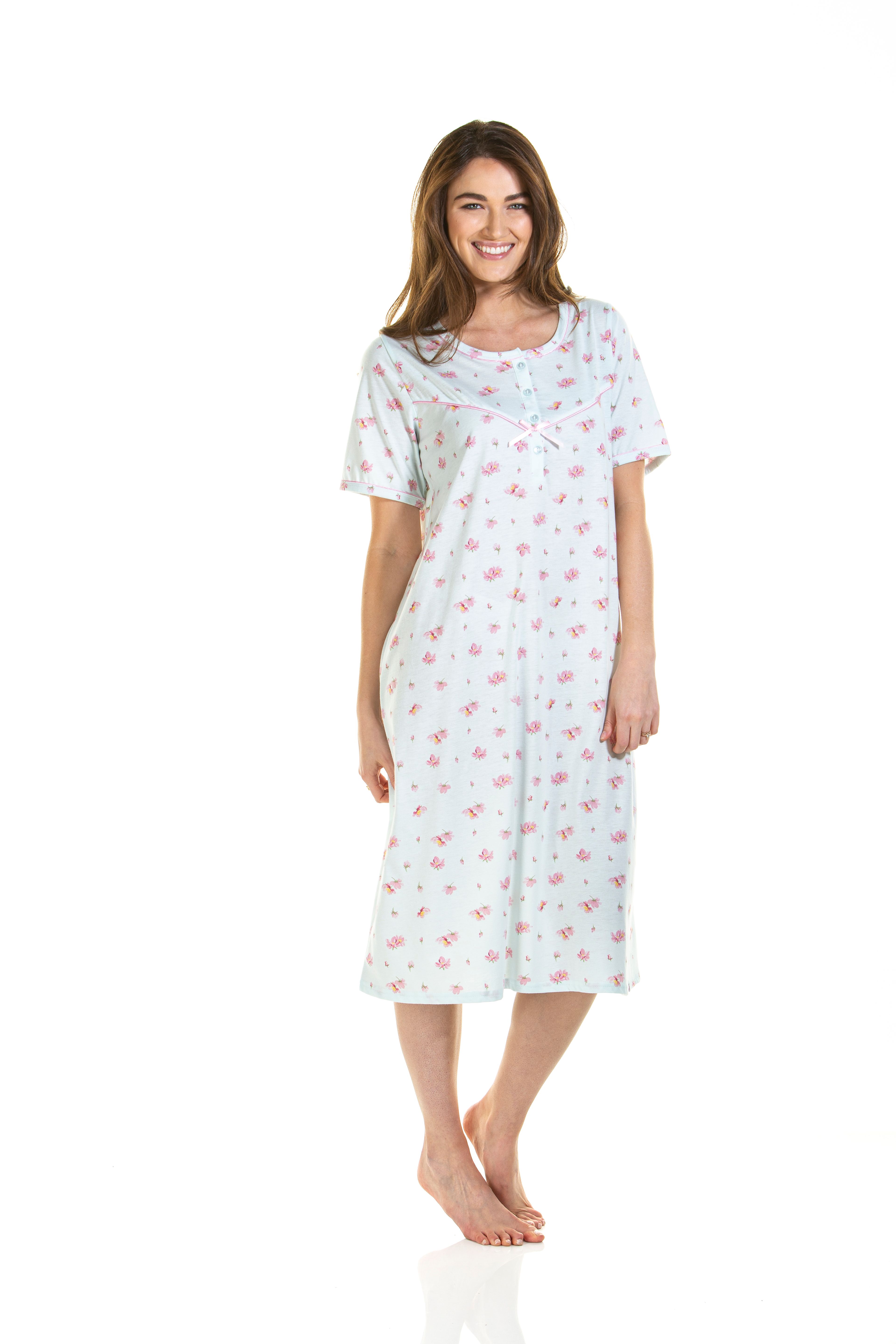 Nightwear for Elderly Ladies or Older Women Button Through