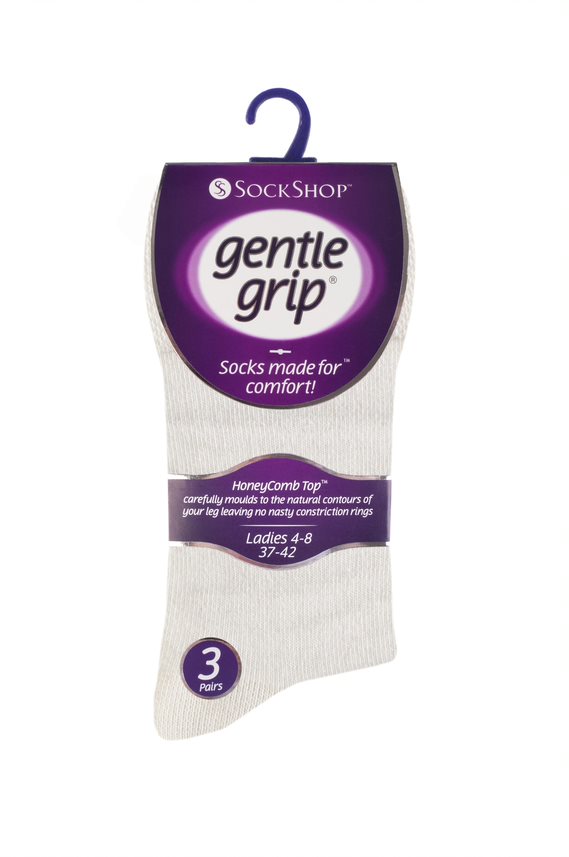 gentle grip socks white