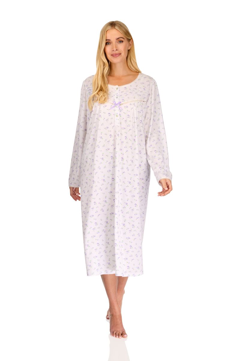 night dress older lady Nightwear for Elderly Ladies or Women long fitted maternity gown