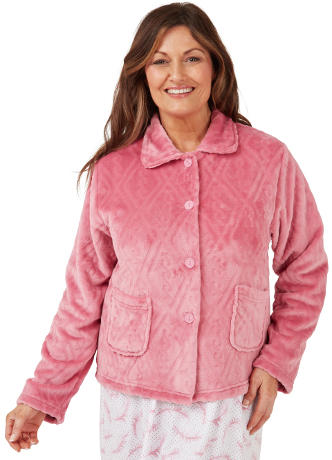 Diamond motif Bed Jacket. Bed jackets for the elderly