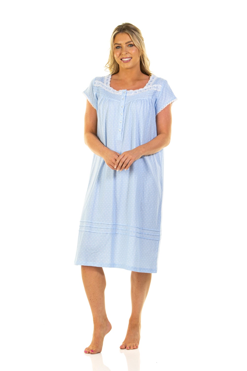 Nightwear for Elderly Ladies or Older Women Button Through